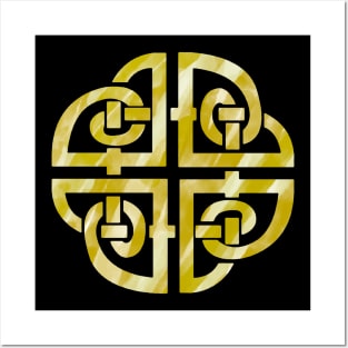 Celtic Dara Knot Yellow Posters and Art